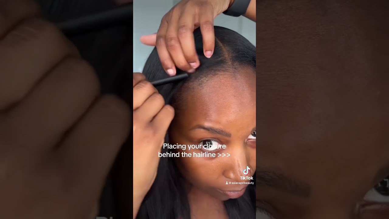 CLOSURE WIG INSTALL BEHIND THE HAIRLINE #closureinstall #closurewigs #closuresewin #closurewig