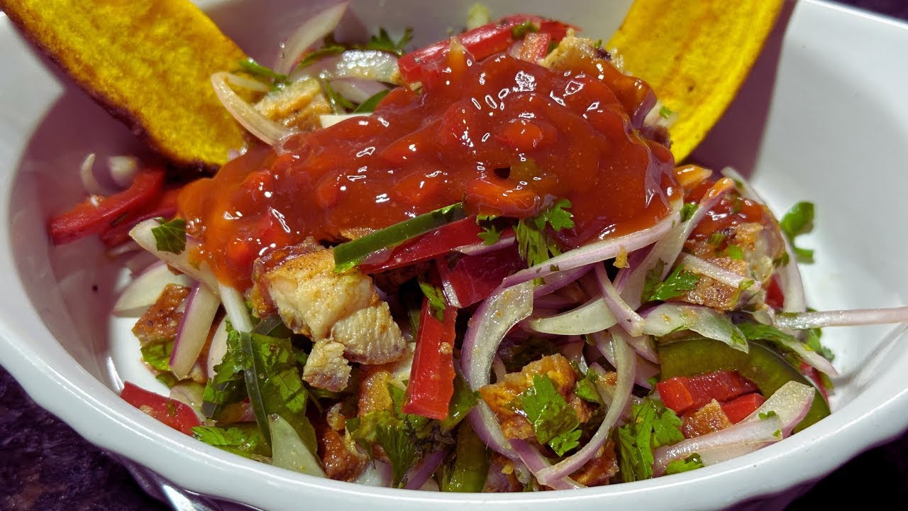 CEVICHE DE CHICHARRÓN- CEVICHE CON TOCINO- DELICIOSO CEVICHE CON CHICHARRON