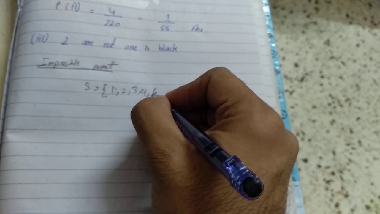 impossible event in probability explained in Urdu