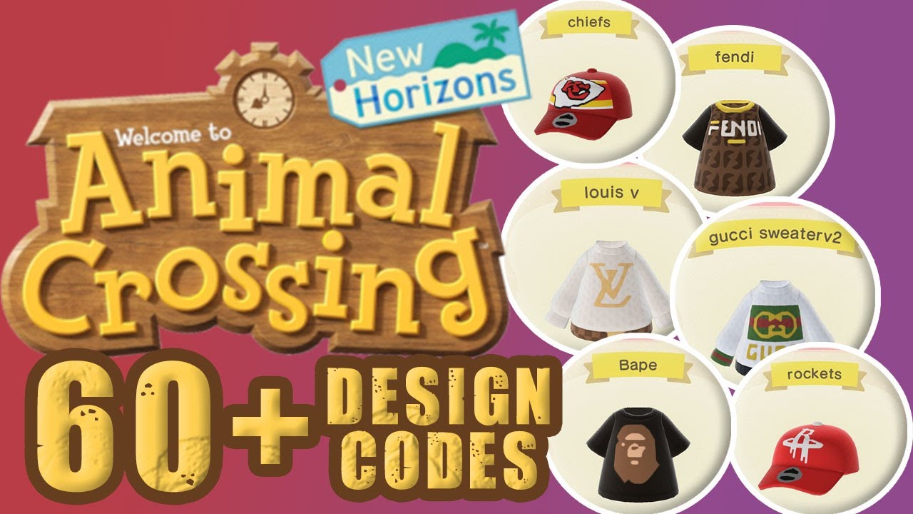 60+ Design Codes (Gucci, Louis Vuitton, Versace, Bape, Supreme,) Animal Crossing New Horizons