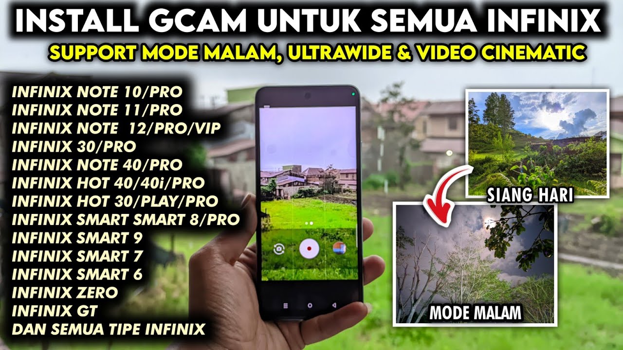 GCAM INFINIX TERBARU 🔥 SUPPORT MODE MALAM & LENSA WIDE 0.5 | CARA PASANG GCAM INFINIX
