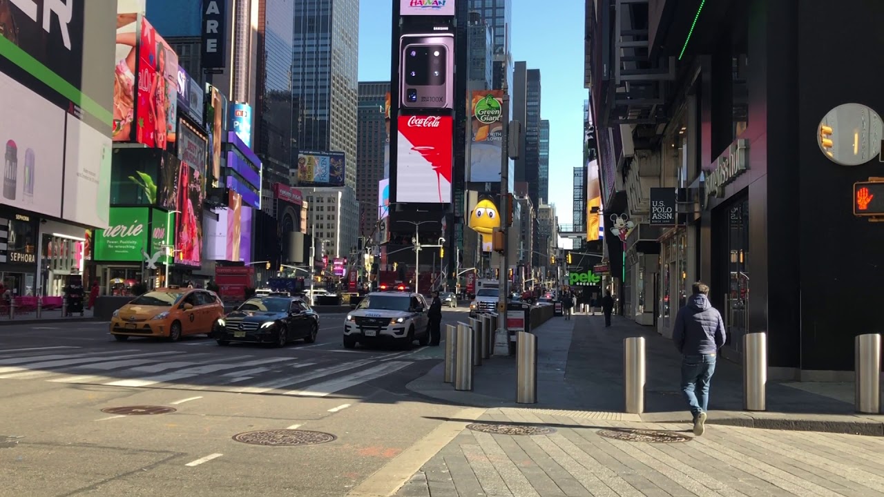 Times Square New York In The Midst Of Covid-19 Outbreak (Coronavirus)