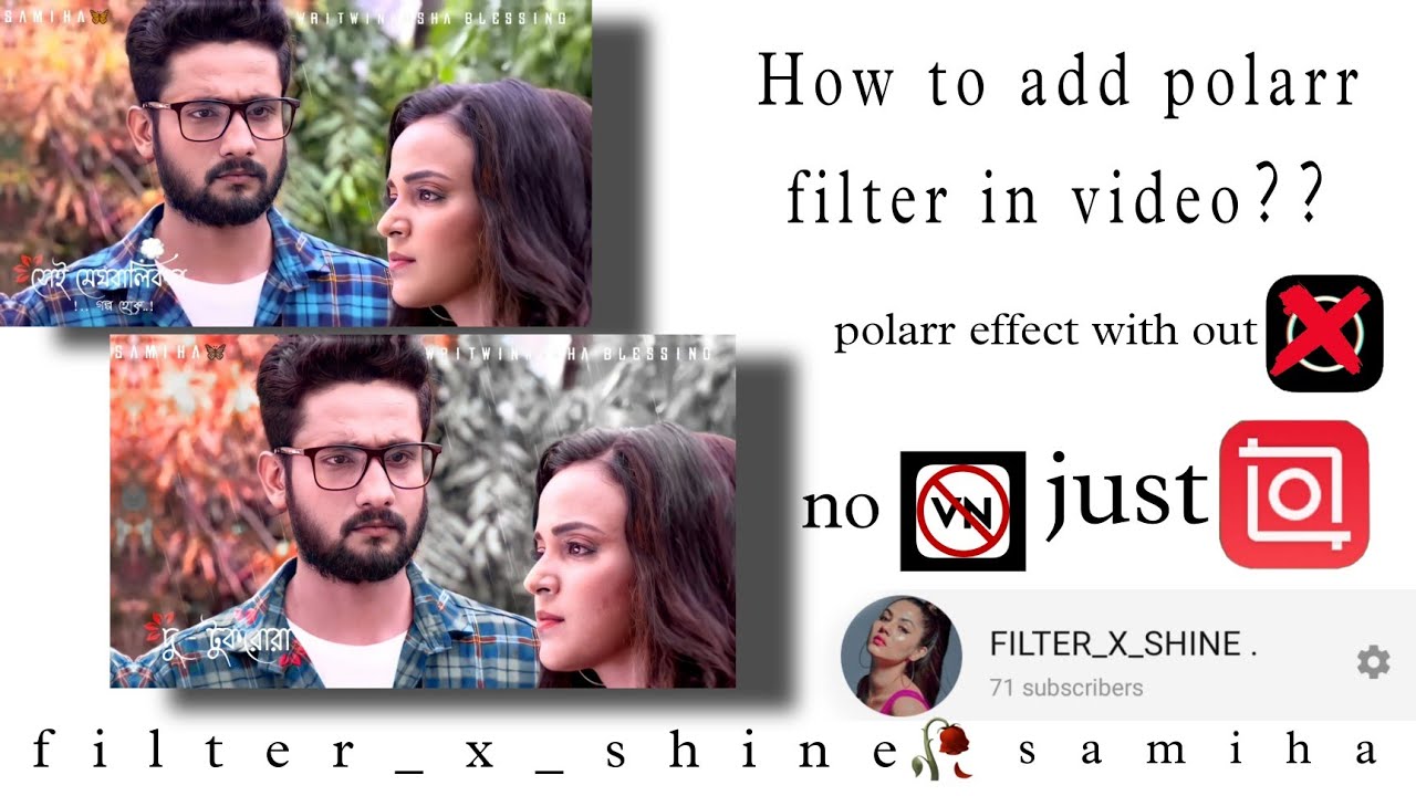 HOW TO ADD POLARR FILTER IN VIDEO? THE LINK OF INSHOT APK (PREMIUM UNLOCKED) IS IN DESCRIPTION.