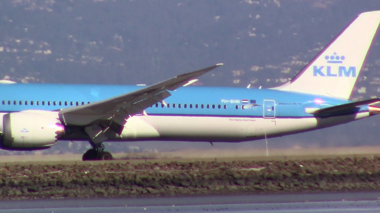 KLM - Boeing 787-9 (PH-BHN) Landing in San Francisco (KSFO)