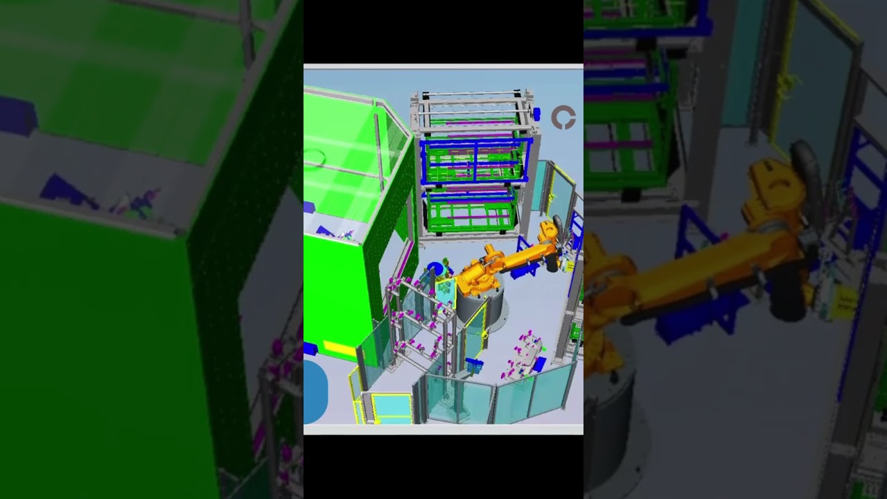 Process Simulate virtual commissioning with PLC #siemensplm #robot #robotics #tecnomatix