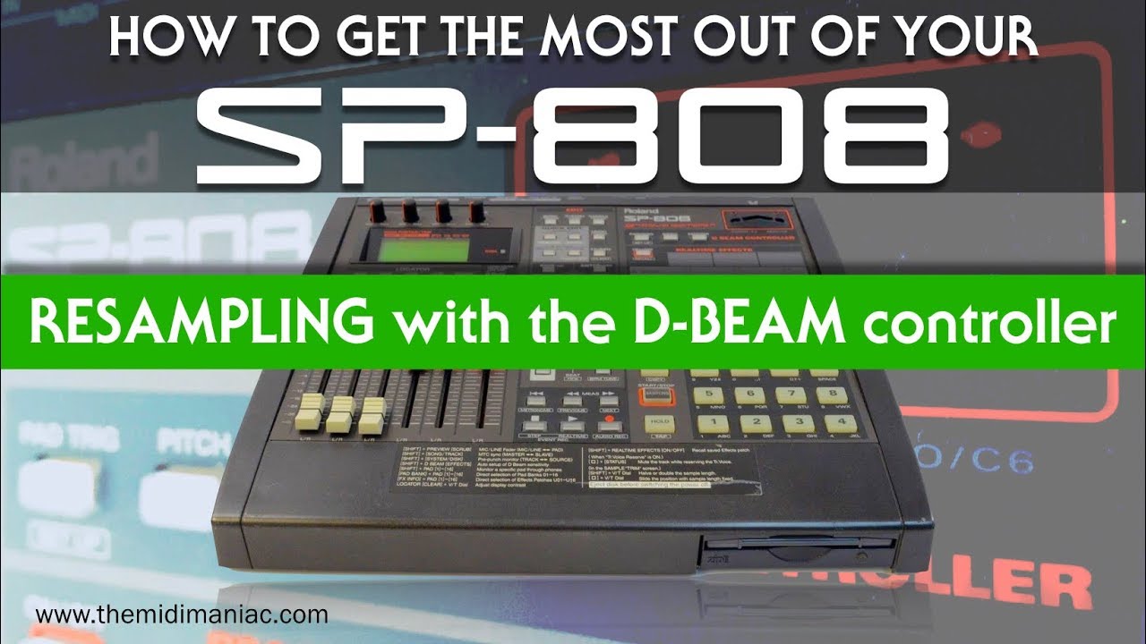 SP-808: Передискретизация + контроллер D-Beam - добавление эффектов/синтезаторных звуков