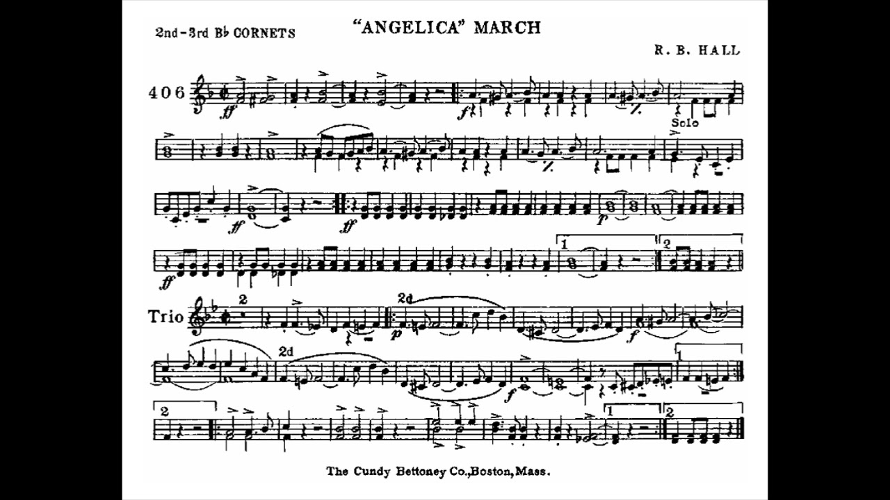 ANGELICA MARCH - Bb CORNET 2,3