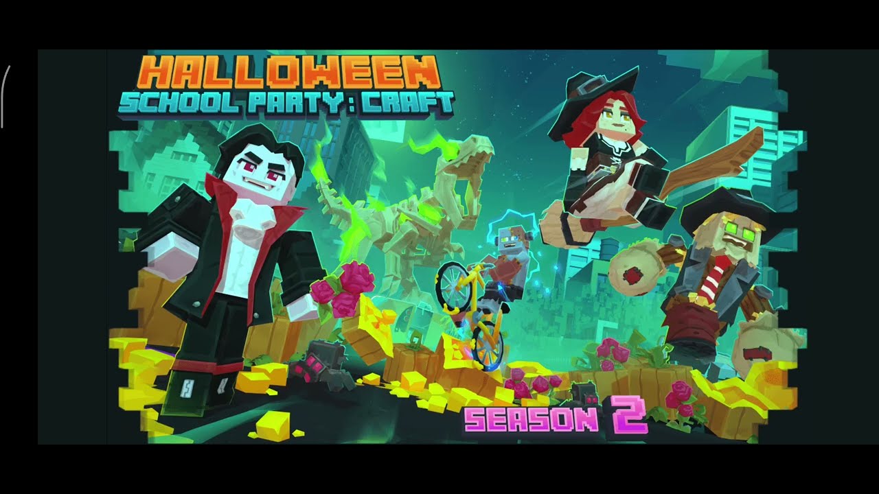 School Party Craft - INSANE NEW Update! NEW Police, MONSTERS & #partycraft Halloweenupdate