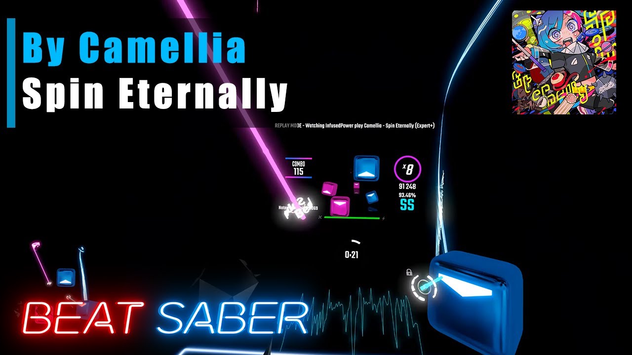 [BeatSaber] Spin Eternally 11.2★ Ranked Level SS RANK #scoresaber #ranked #scoresaber
