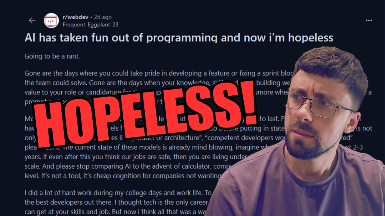 AI Has Taken The Fun Out Of Programming... (reddit RANT)