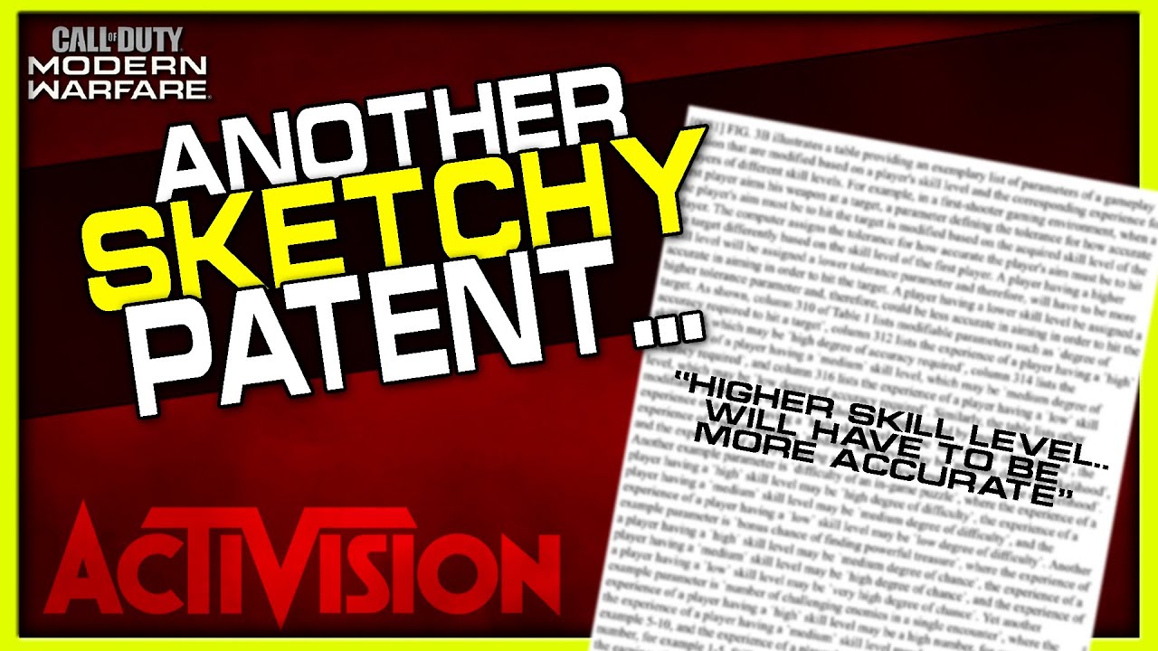 High Skilled Players Need to be More Accurate to Hit? | Another Sketchy Activision Patent