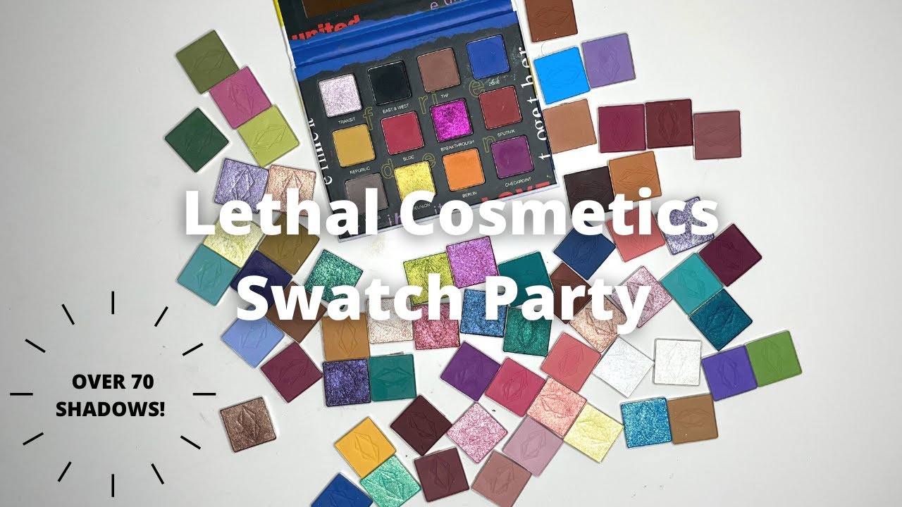 Swatching all my Lethal Cosmetics Shadows! 70+ Shades Swatched and Compared | Medium Olive Skin