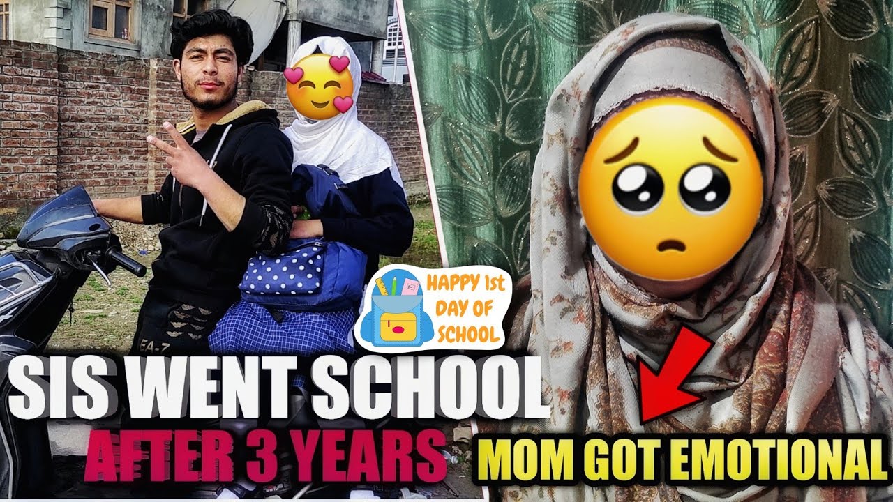 Mom Got Emotional 🥺 When Sis went School After 3 years