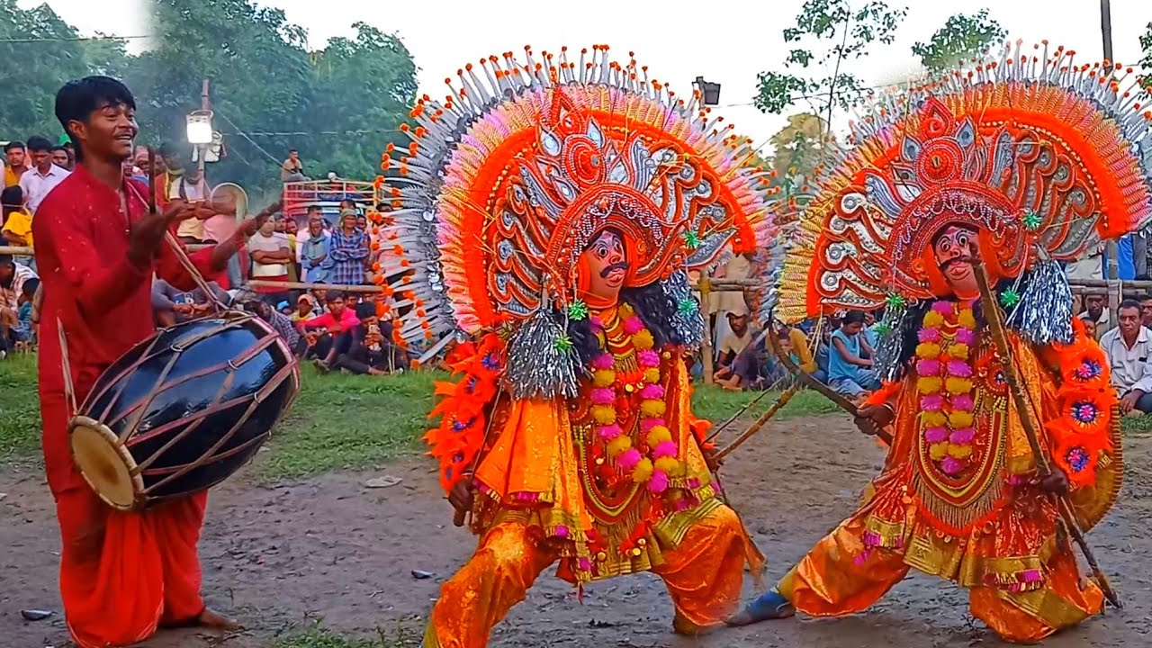 প্রথম নতুন মুখোশে কার্তিক কর্মকারের রাজা নাচ/Tapan mahato chhau nach/purulia chhau nach/star purulia