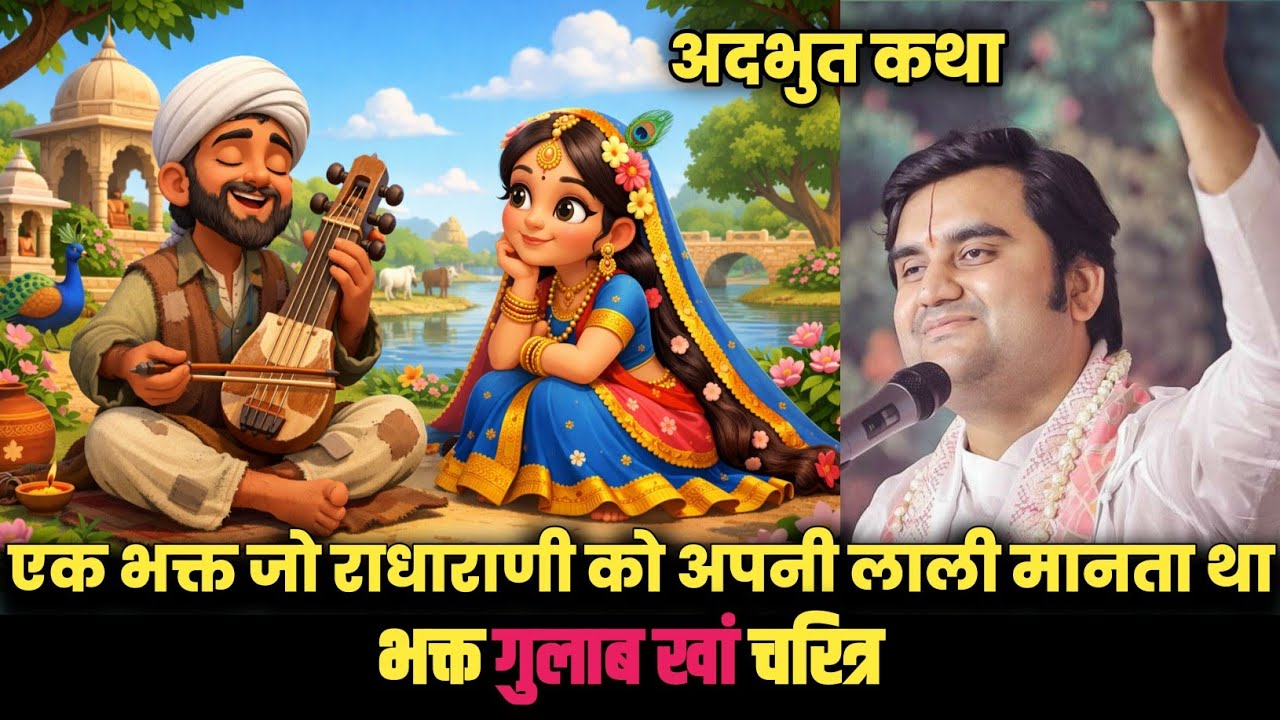 एक भक्त जो राधाराणी जी को अपनी लाली मानता था| भक्त गुलाब खां चरित्र | Indresh Ji Katha | Indresh ji|