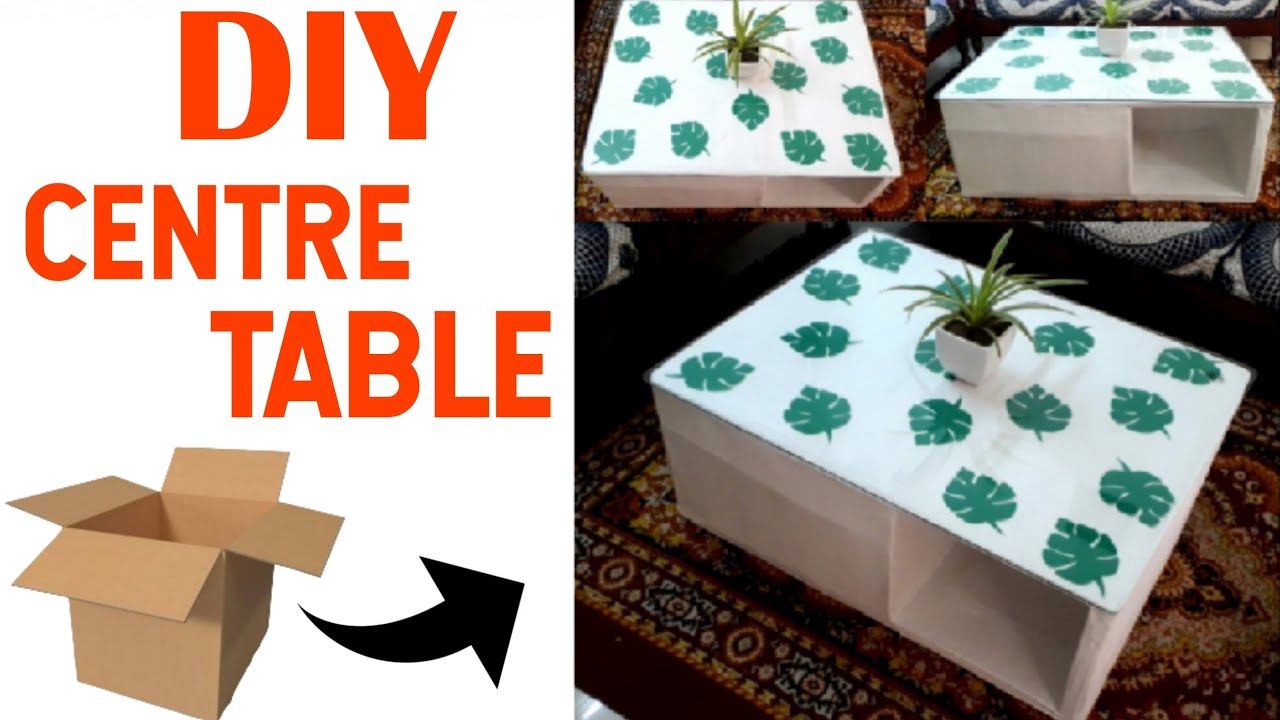 DIY Centre Table || Best Use of Cardboard || With Storage space