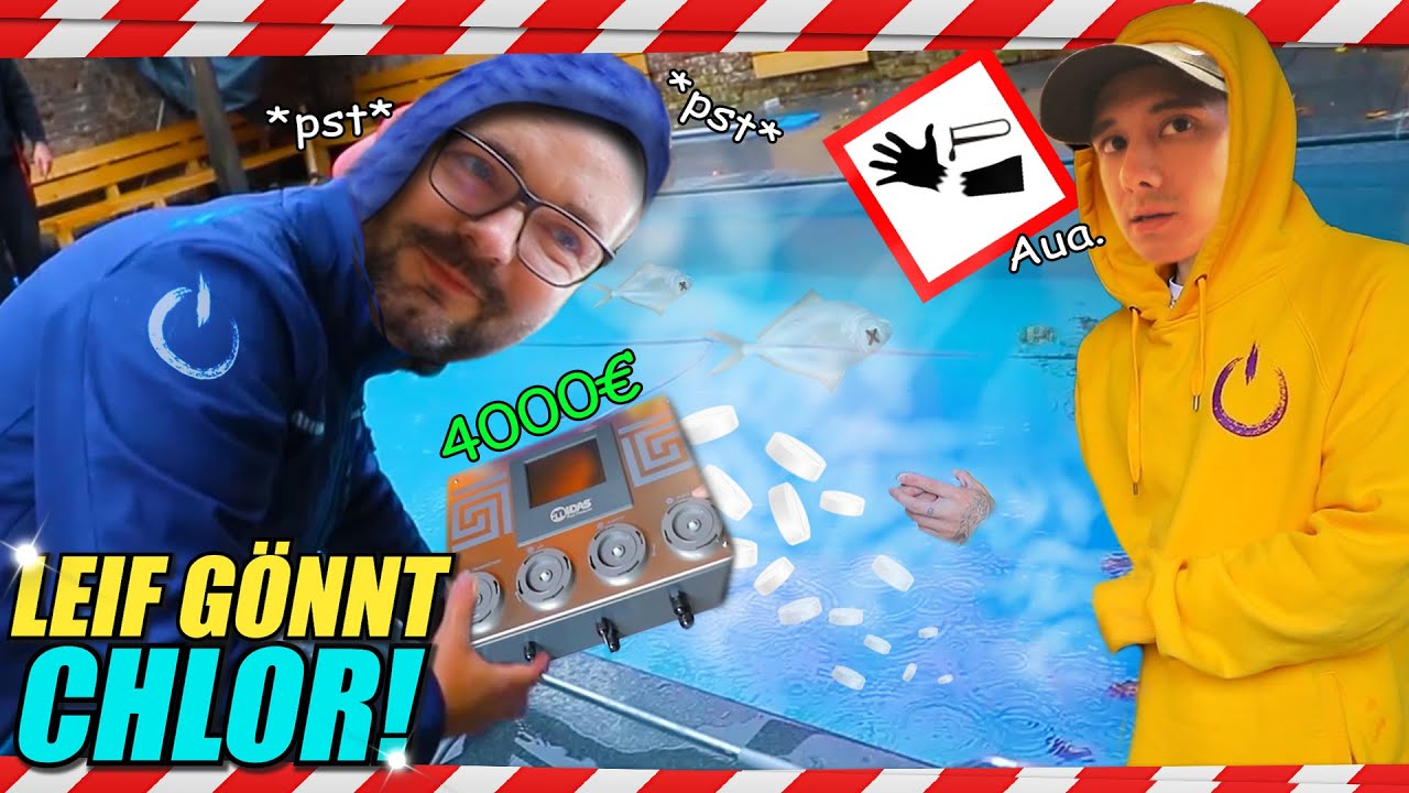 POOL PROFI Leif chlort unseren Pool. High-Tech Upgrade der Extra-3-Klasse. OHAAA!