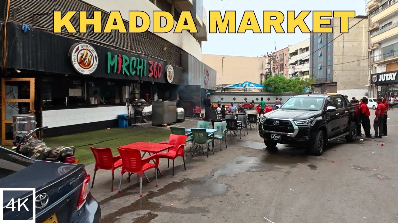 Karachi Khadda Market Walking Tour | Karachi Street View in 4K