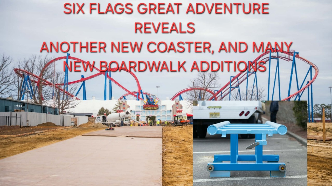 Парк развлечений Six Flags Great Adventure представил ЕЩЕ одни новые американские горки, а также ...