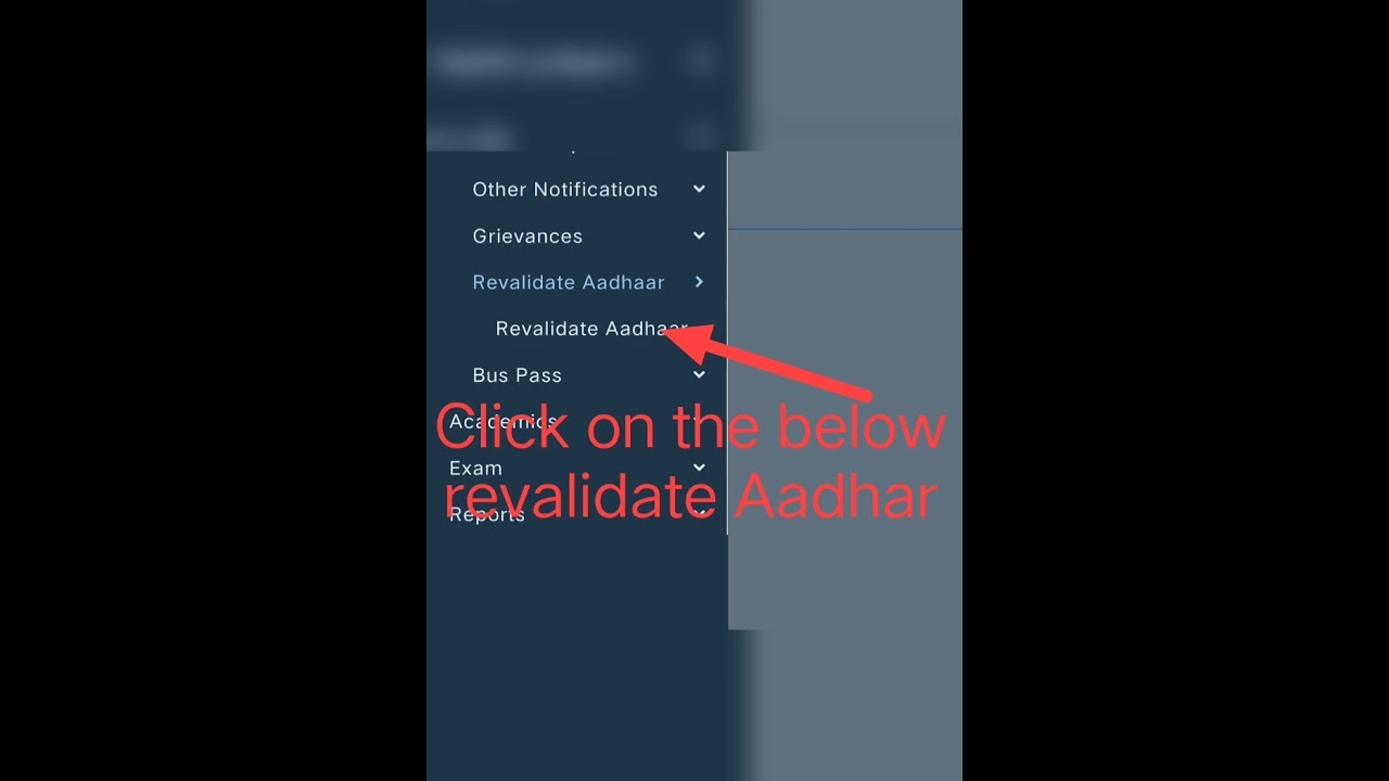 How to Revalidate aadhar in UUCMS portal.