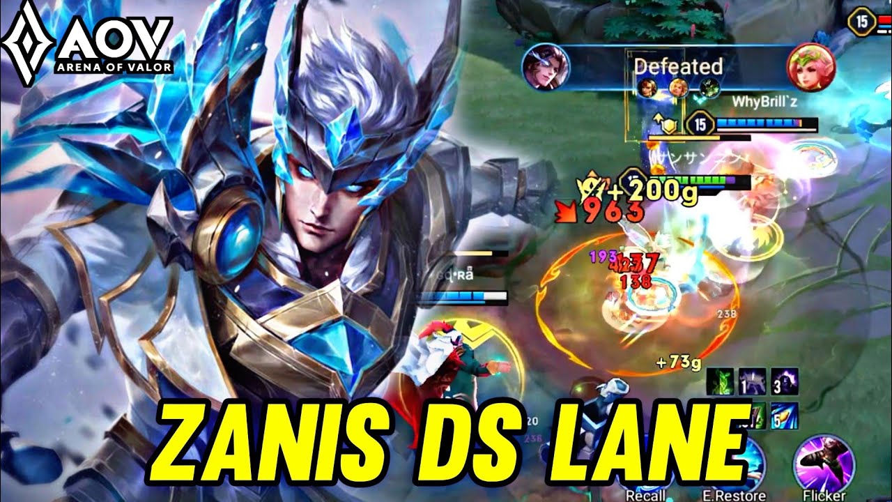 AOV : ZANIS GAMEPLAY | IN DS LANE - ARENA OF VALOR LIÊNQUÂNMOBILE ROV