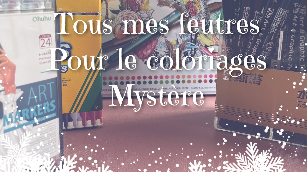 Tous mes feutres pour le coloriage mystère