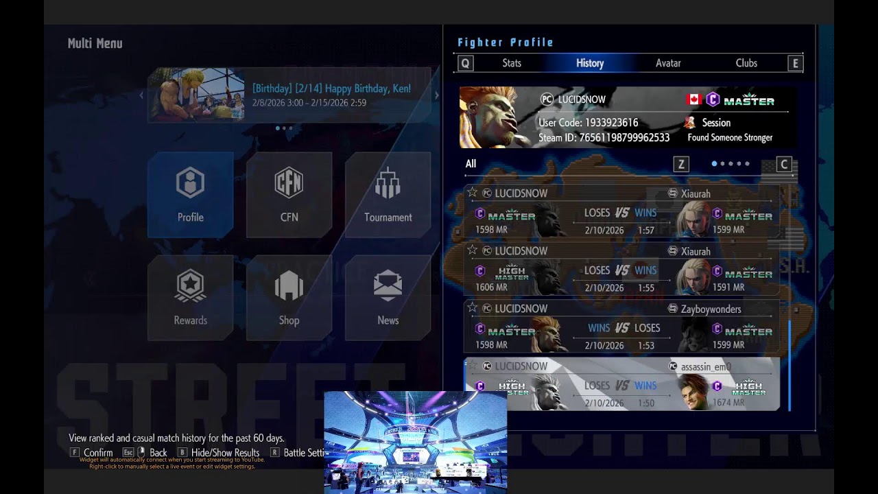 SF6 Lucidsnow Blanka Color Rank Grind