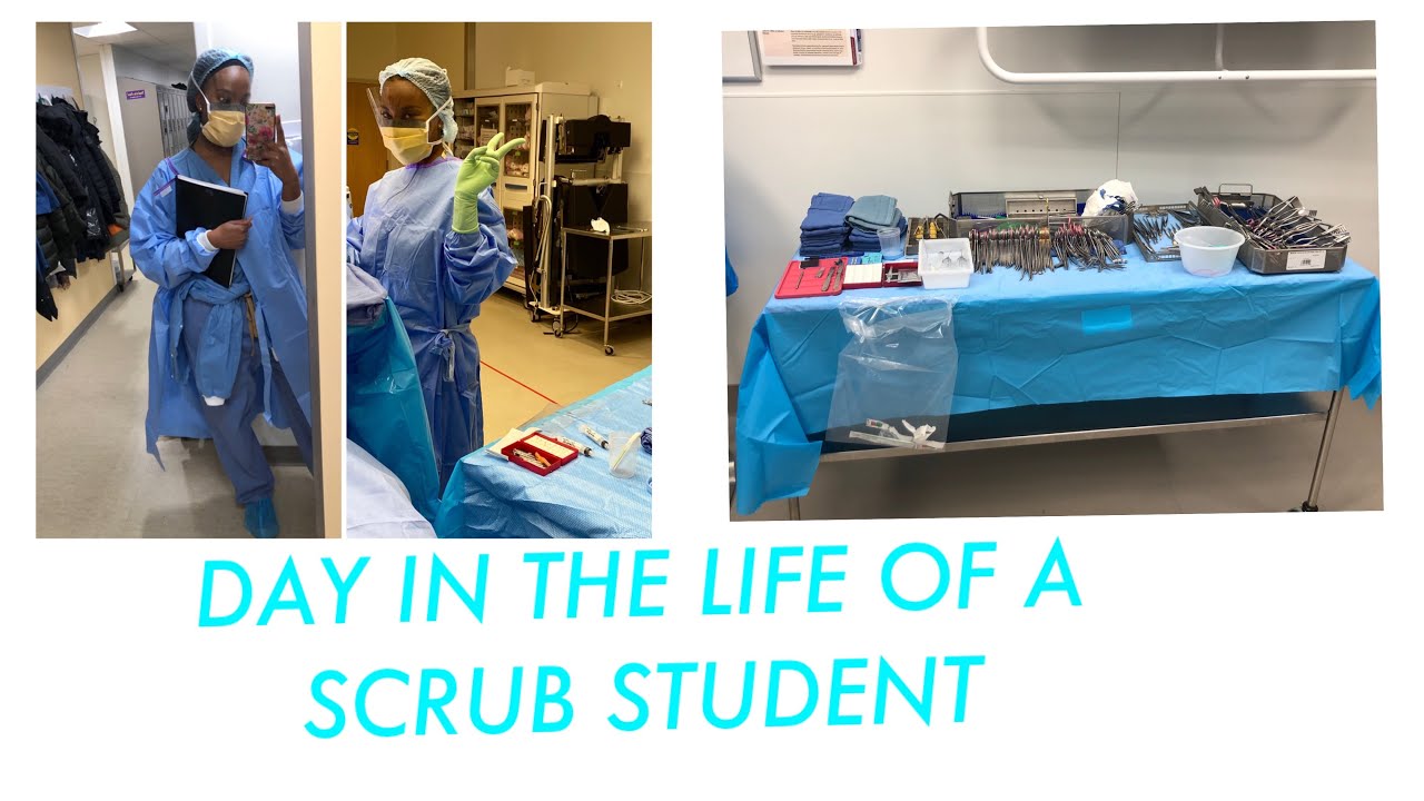 DAY IN MY LIFE AS A SCRUB STUDENT | SURGICAL TECH | CLINICAL ROTATIONS | HOW TO GOWN and GLOVE