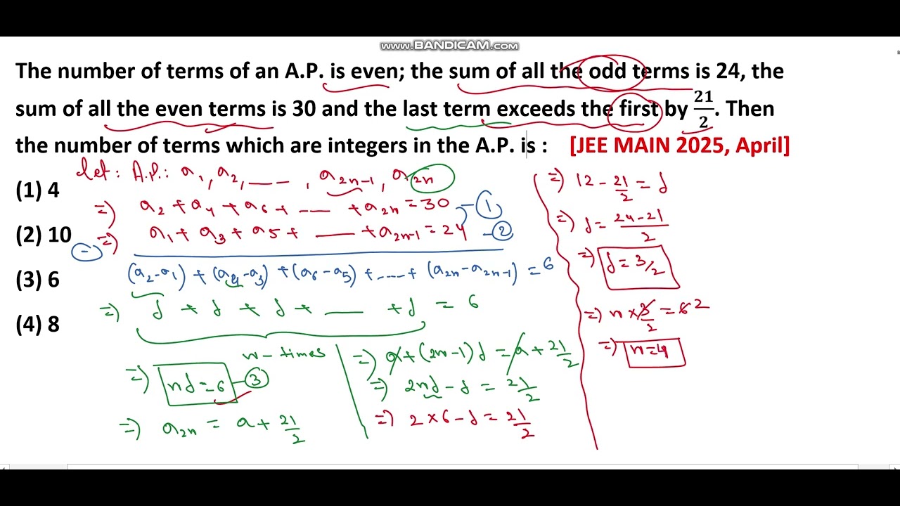 #JEE_MAIN_PYQ_2025_APRIL [Sequences and Series]