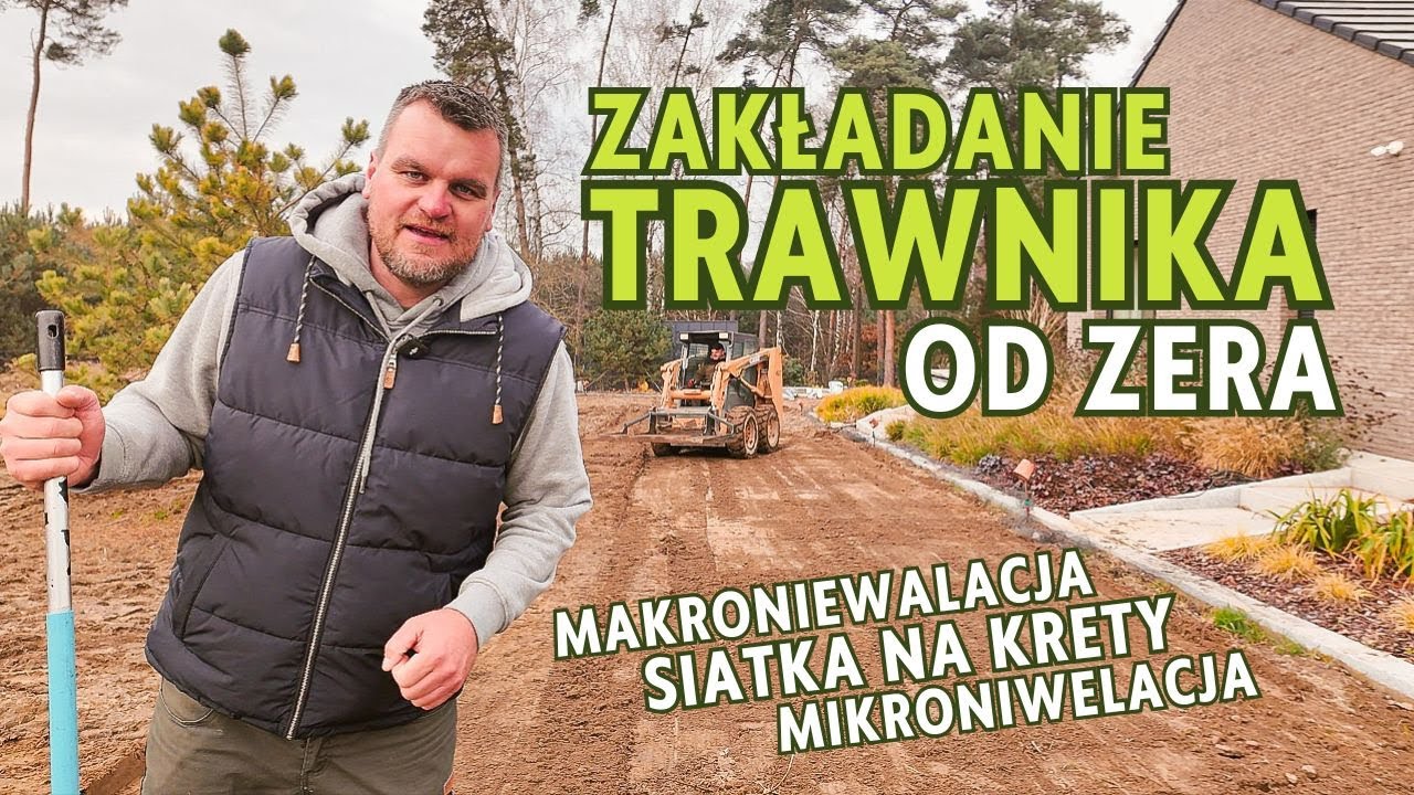 Jak założyć trawnik krok po kroku: makro i mikroniwelacja terenu + siatka na krety. Zrób to sam!