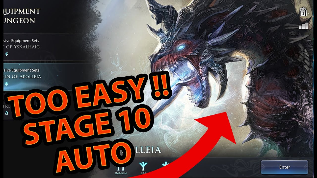 APOLLEIA STAGE 10 AUTO TEAM !! ONE HERO TEAM ?? King Arthur: Legends Rise