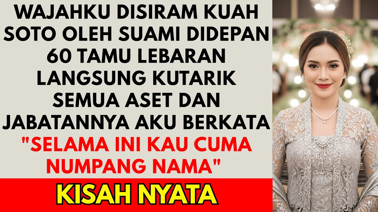 SUAMI MENYIRAMKU KUAH SOTO DIDEPAN 60 TAMU LEBARAN SELAMA INI KAU CUMA NUMPANG NAMA DI PERUSAHAANKU