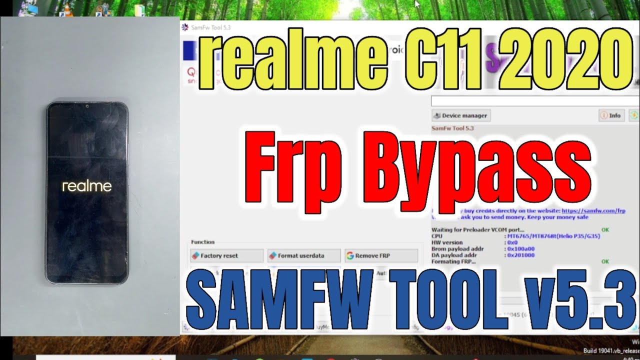 realme C11 2020 | Frp Bypass | Free Tool | SamFw Tool v5.3