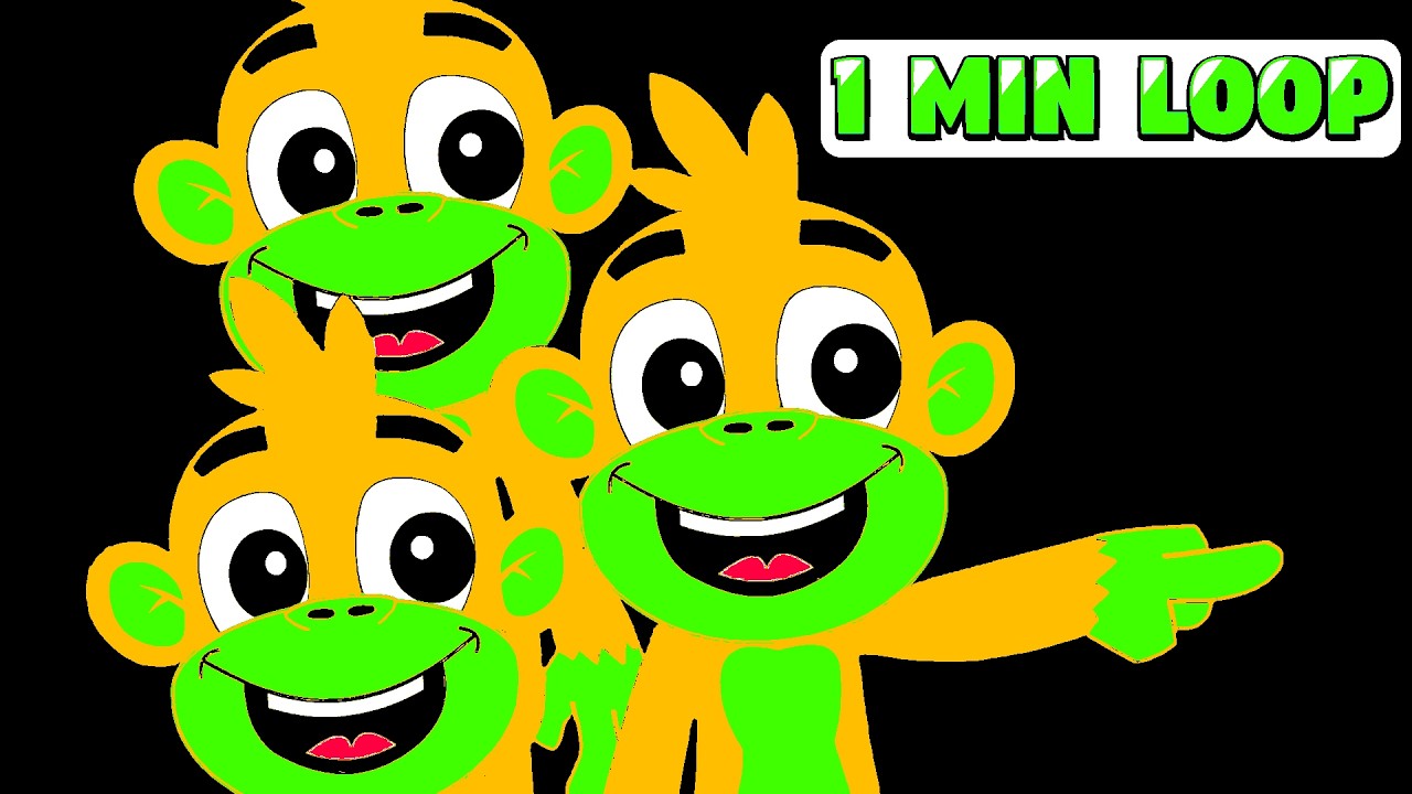 [2 MIN LOOP] Five Little Monkeys Remix 🐒🎧 Fun Beat Variations & Playtime Nursery Rhymes for Children
