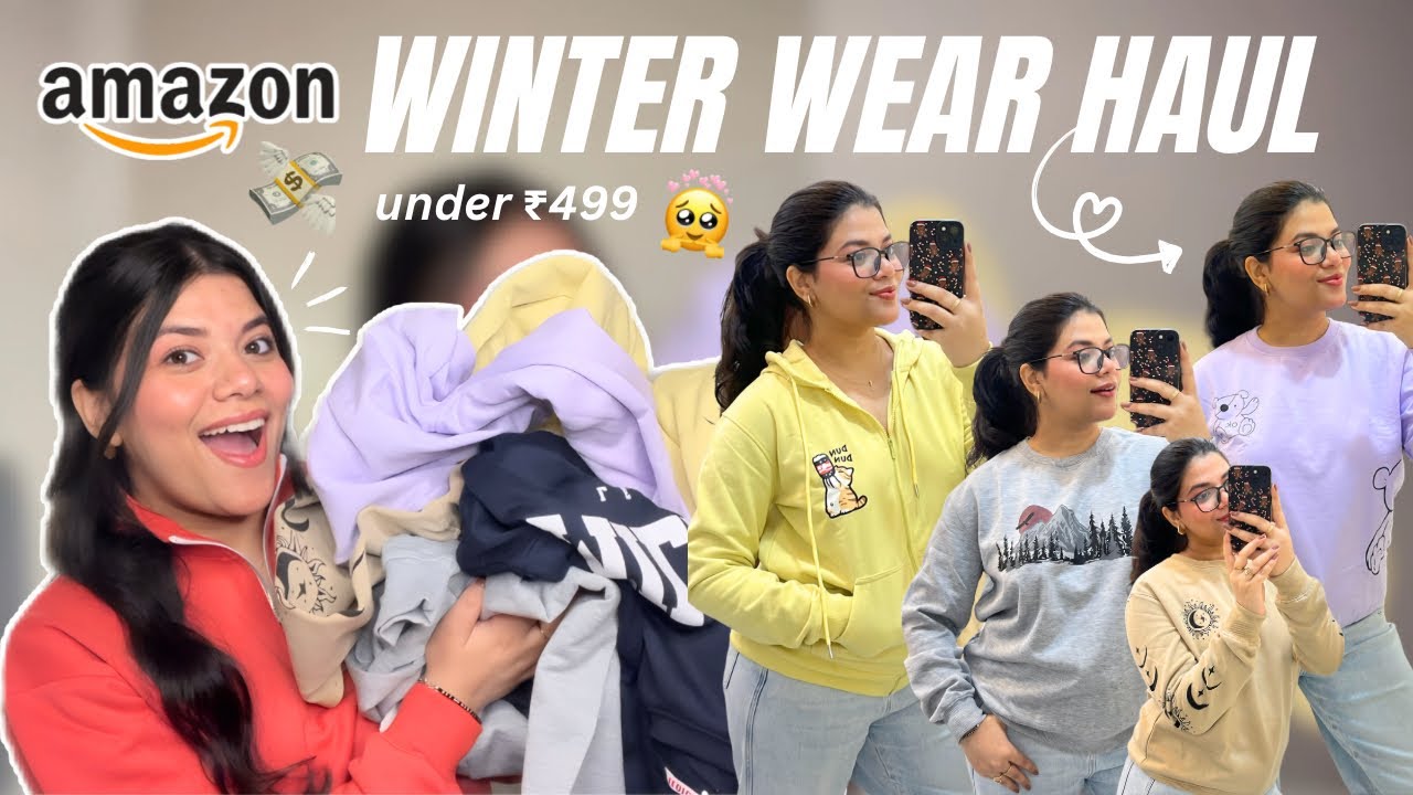 Amazon Winter Haul🧣Pinteresty Sweatshirts and Hoodies 🎀