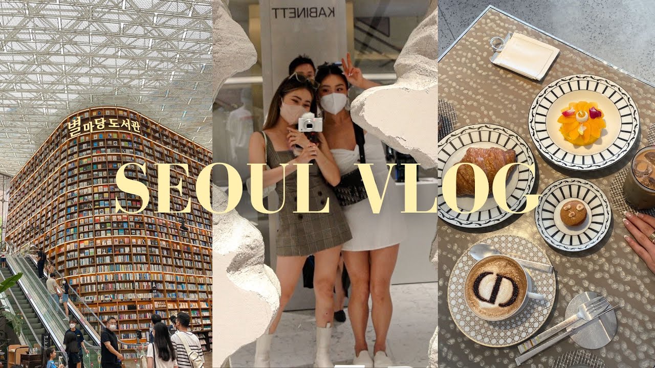 korea vlog 🇰🇷 starfield library, dior cafe, han river nights