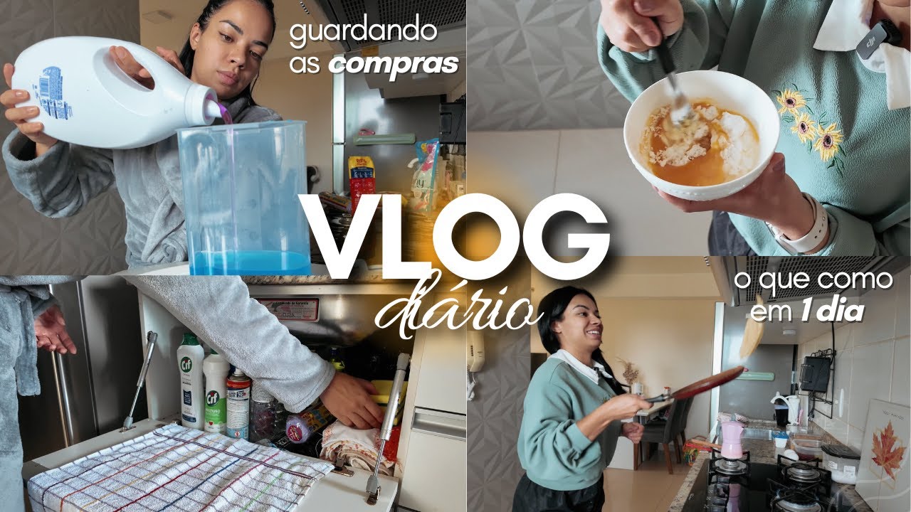 GUARDANDO AS COMPRAS + O QUE COMO EM 1 DIA | Morando Sozinha Vlogs