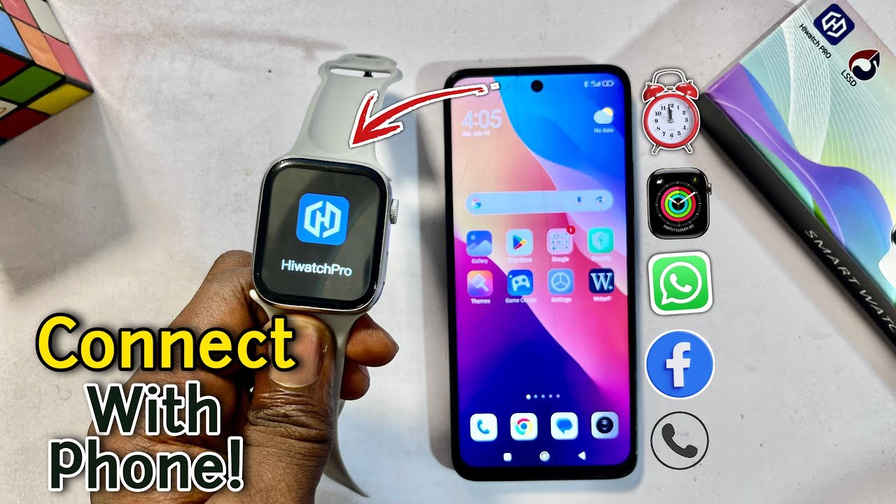 How to Setup And Connect HiWatch Pro Smartwatch to Phone!