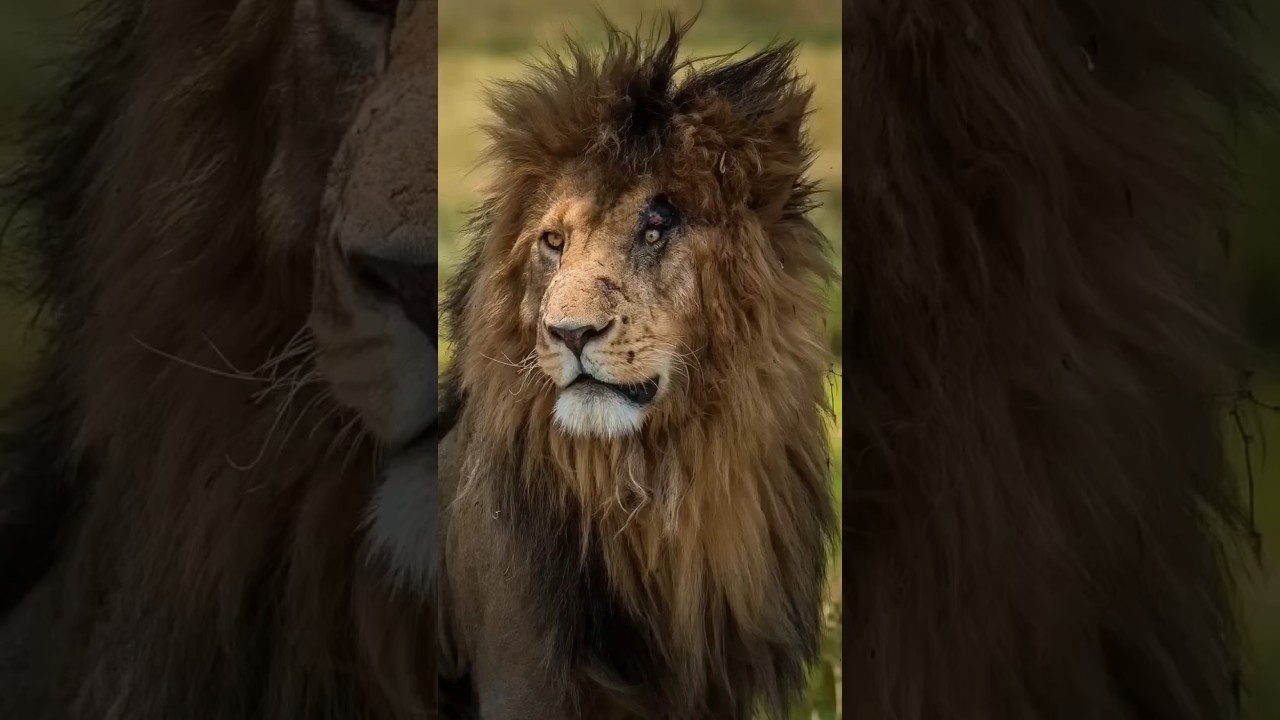 The Lion Who Defeated 400 Hyenas and a Hippo #lion #scarface #wildlife #animals