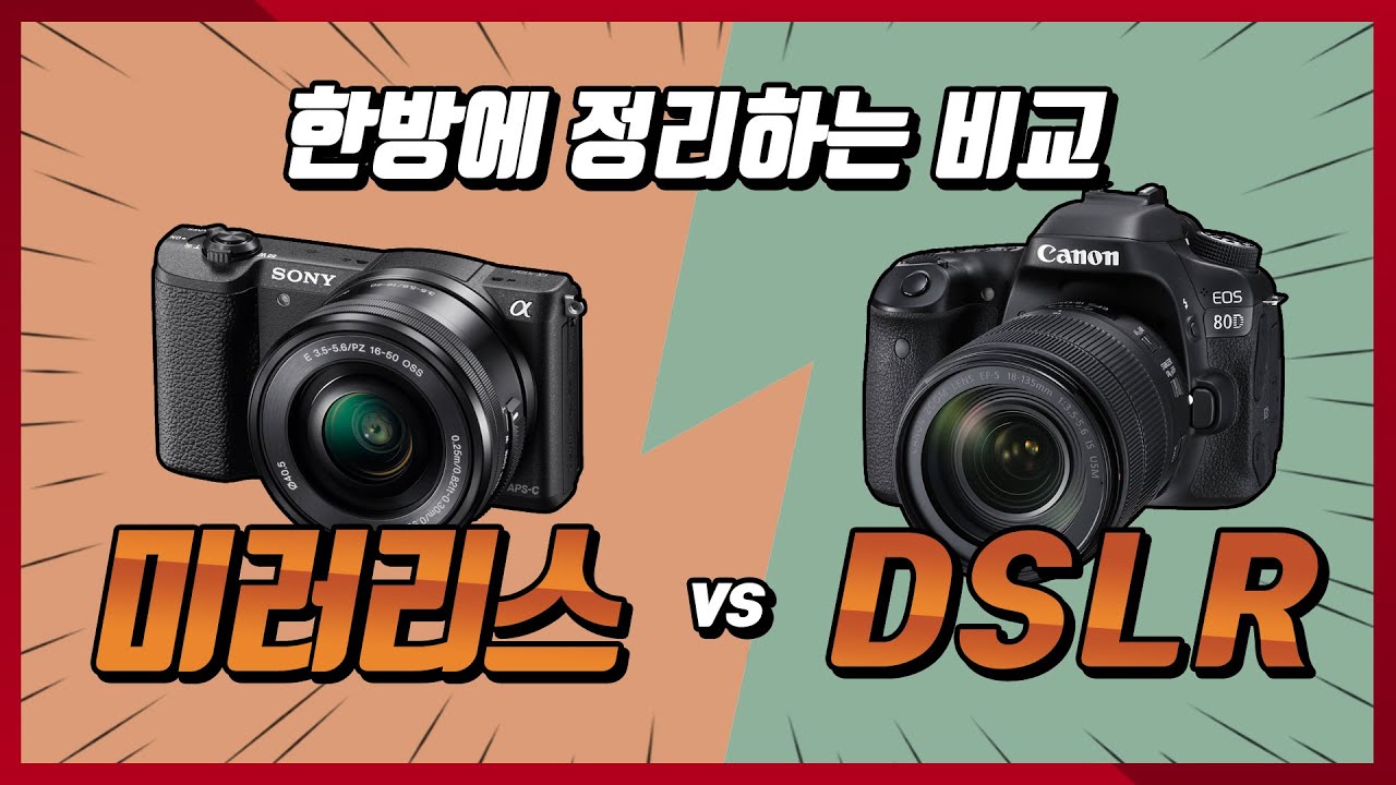 미러리스 vs DSLR 뭘 사야할까?!
