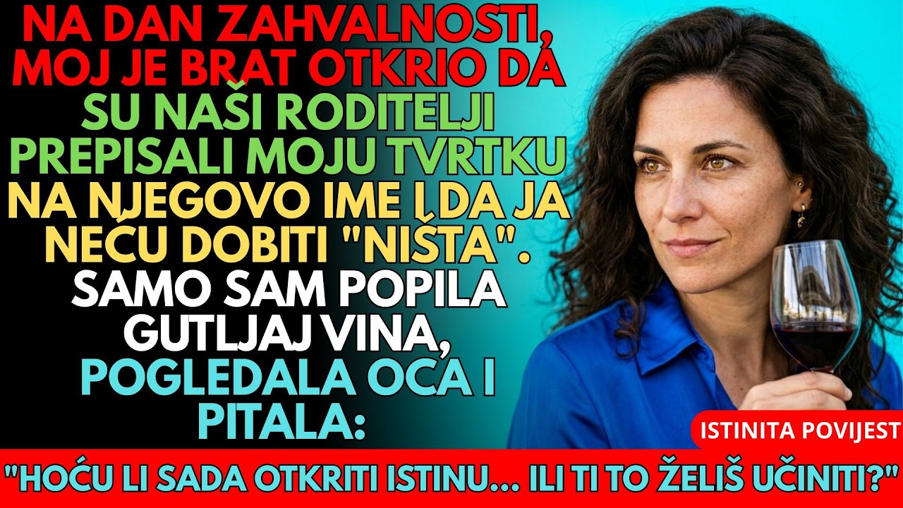 MOJ BRAT MI JE UKRAO TVRTKU NA DAN ZAHVALNOSTI, ALI MOJ JE ODGOVOR SVE ŠOKIRAO!