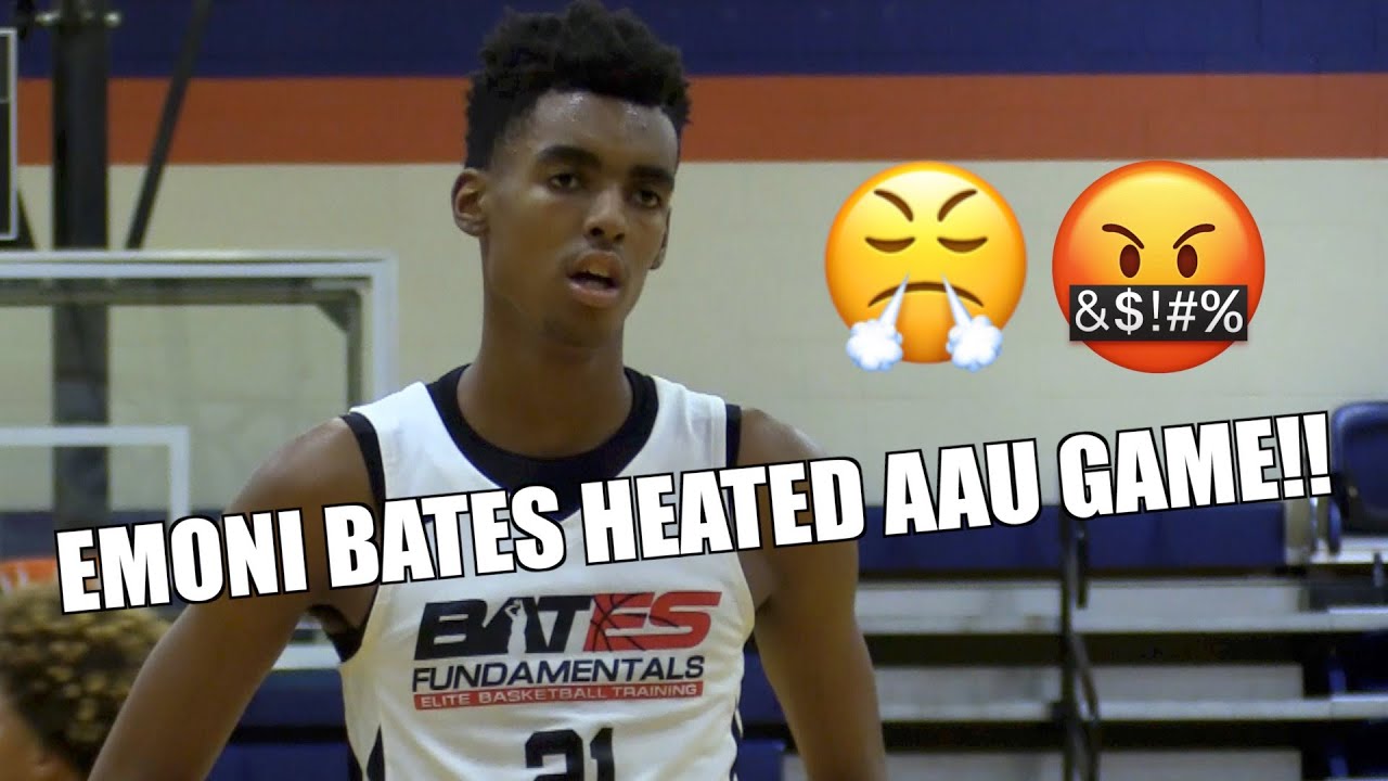 Emoni Bates HEATED AAU GAME! Fight Breaks Out! RILLA MONI ACTIVATED!!