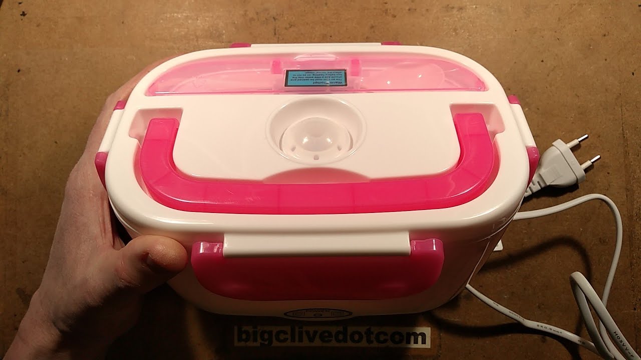 Inside a Chinese electrically heated lunch / bento box.