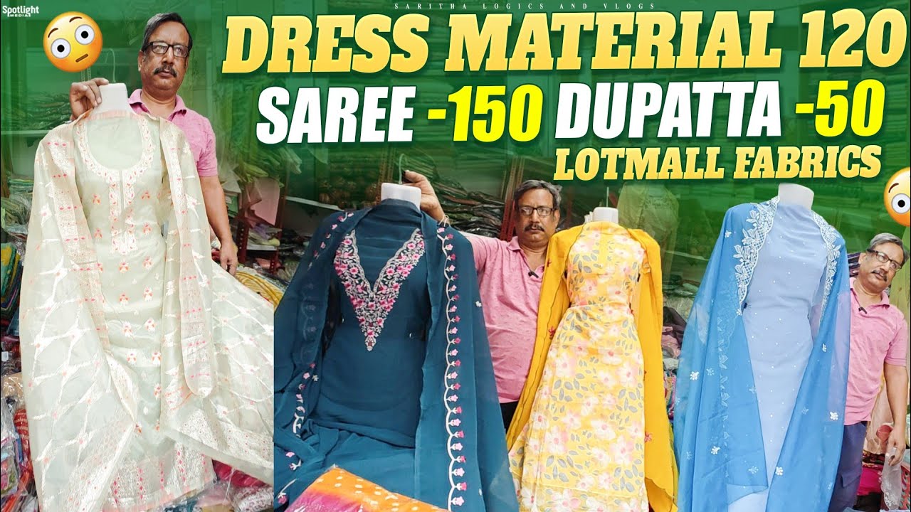 Lotmall fabrics / New fancy Cut piece Center Dress meterials 