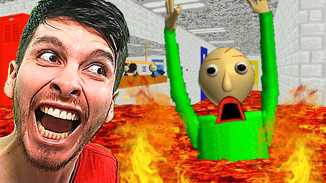 EL SUELO ES LAVA EN BALDI'S BASICS !!
