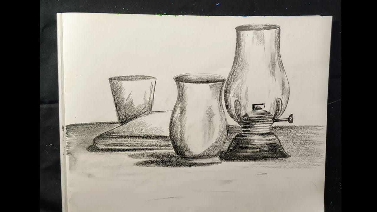 Ever art still life drawing with pencil shade in easy way step by step/ ever art tutorial