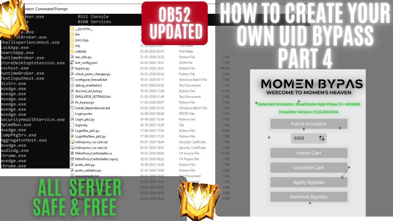 HOW TO CREATE YOUR OWN UID EMULATOR BYPASS PART 4 | UID BYPASS | FREE FIRE UID EMULATOR BYPASS
