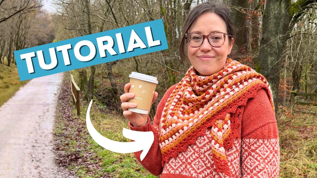 How to Crochet a Granny Triangle Shawl (Beginner Tutorial)