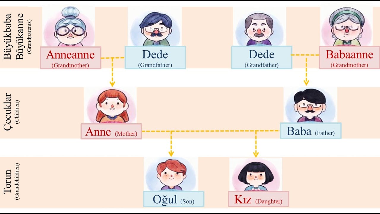 Family Members and Relationships in Turkish Language