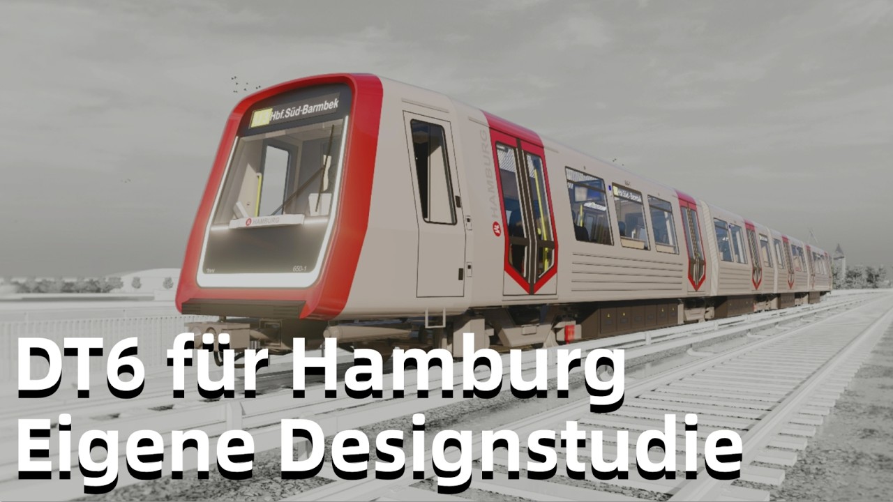 U-Bahn Hamburg - Der neue DT6 (eigene 3D Animation & Designkonzept) [HD]